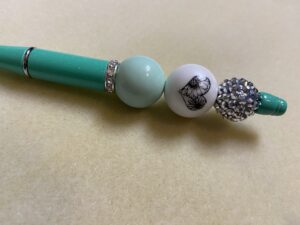 Classy Beaded Pen Mint Color