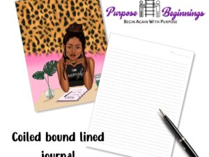 Leopard and Pink plain lined notebook/journal