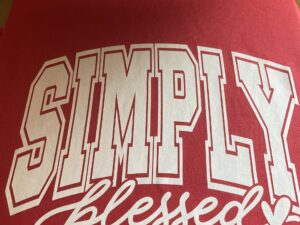 Red Simply Blessed Tshirt