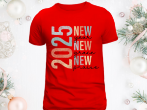 2025 New Goals Declaration Tshirt  Red